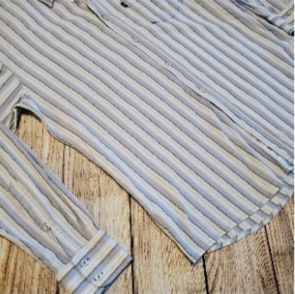 VTG Marlboro classics Blue White Yellow Button Down Shirt L - Picture 2 of 12